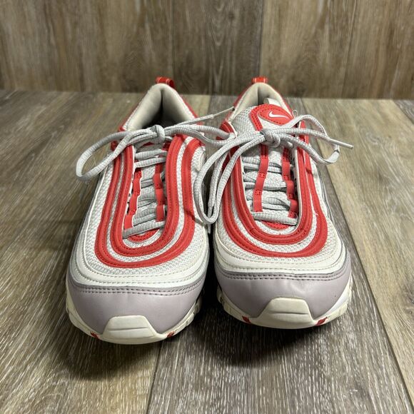 Nike Air Max 97 Womens Size 9 Shoes White Gray Red CI7388-002 Reflective Shoes - Picture 3 of 13